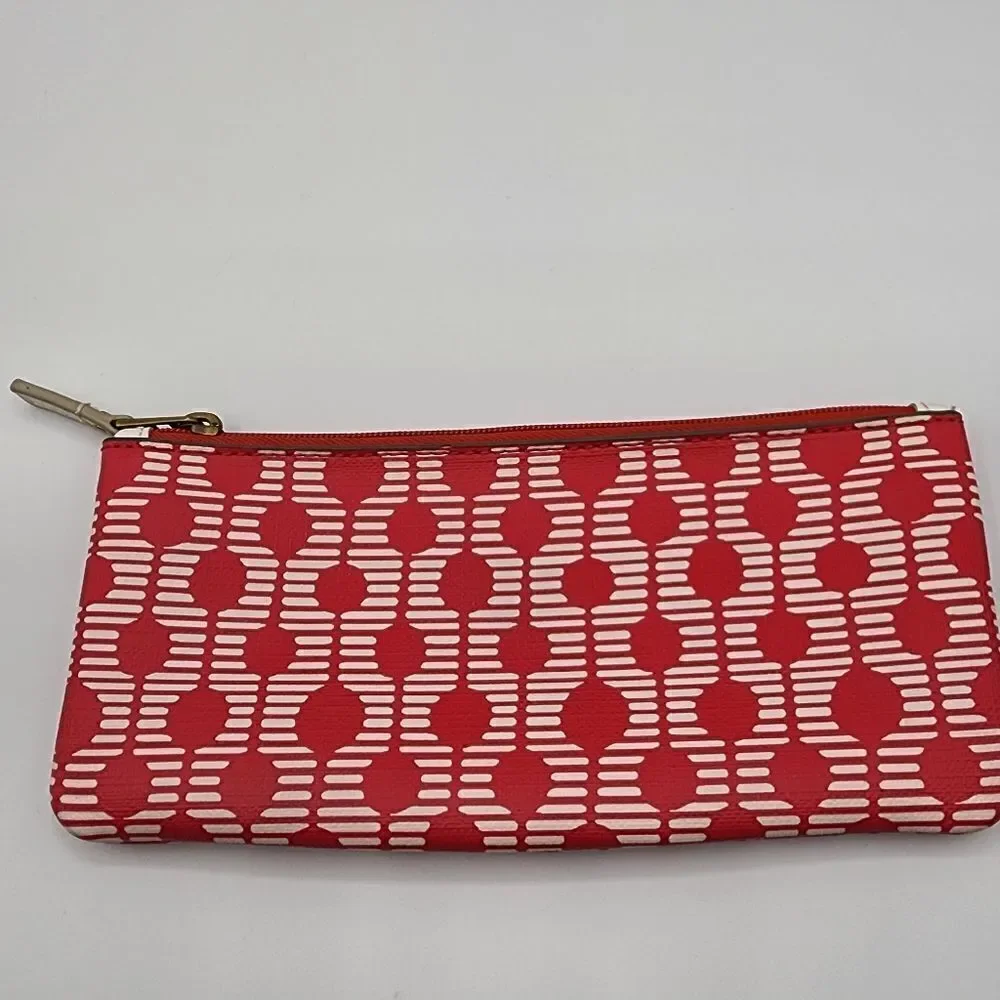 Fossil pink & white cosmetic bag